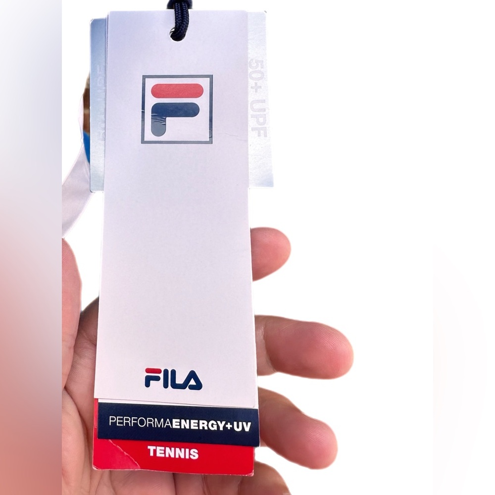 NWT Fila Tennis Heritage Racerback Tank in Blue and White - Size Medium - Picture 6 of 8